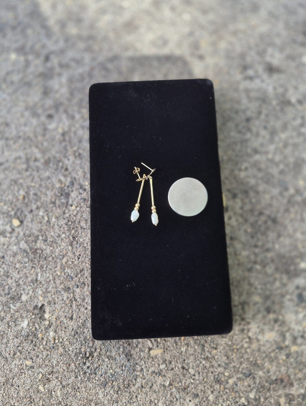 10k Baroque Pearl Drop Earrings - Picture 2 of 4